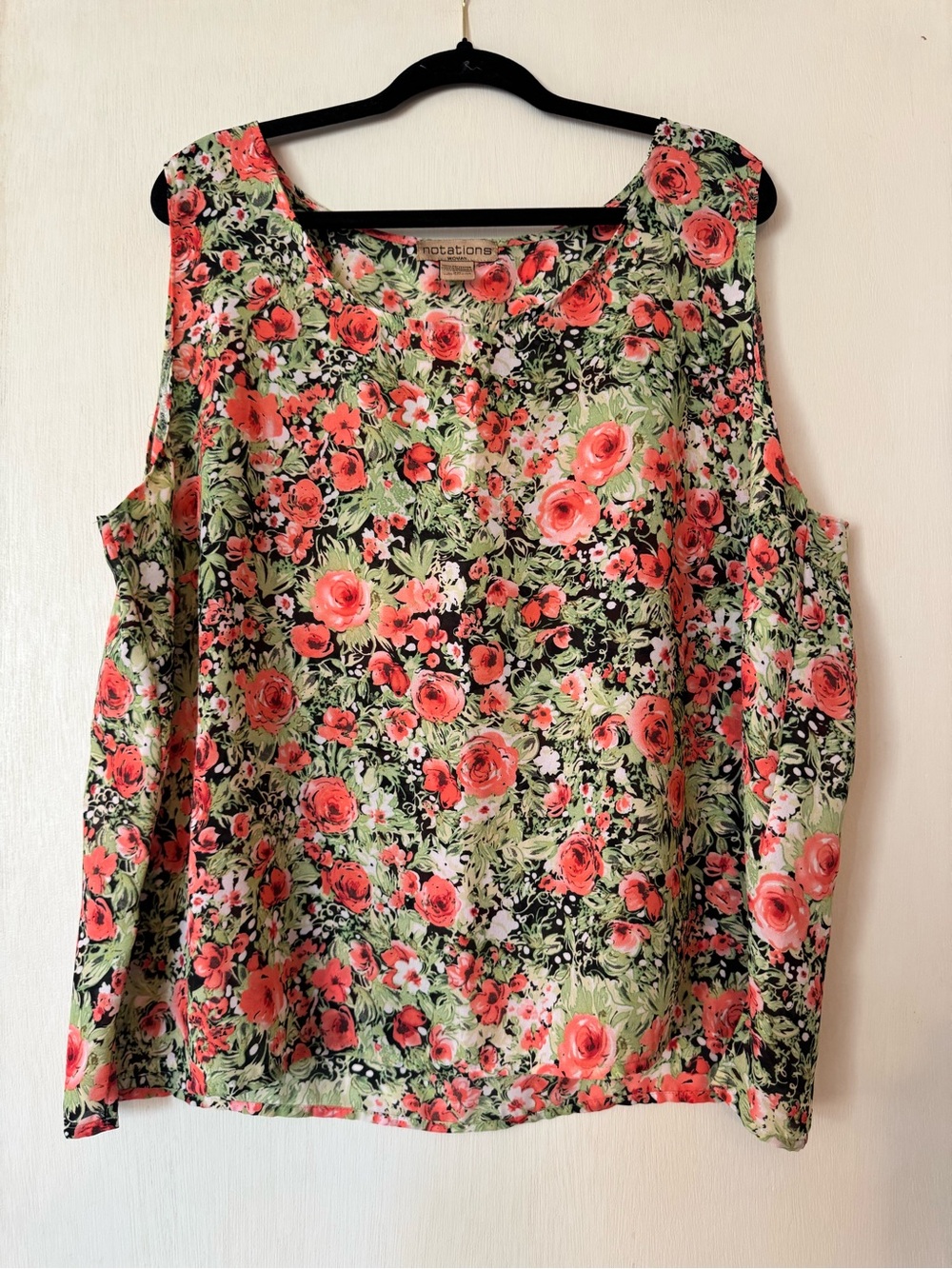 5/$20 Notations floral blouse